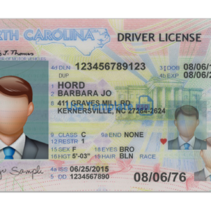 real and fake North Carolina driver’s licenses for sale